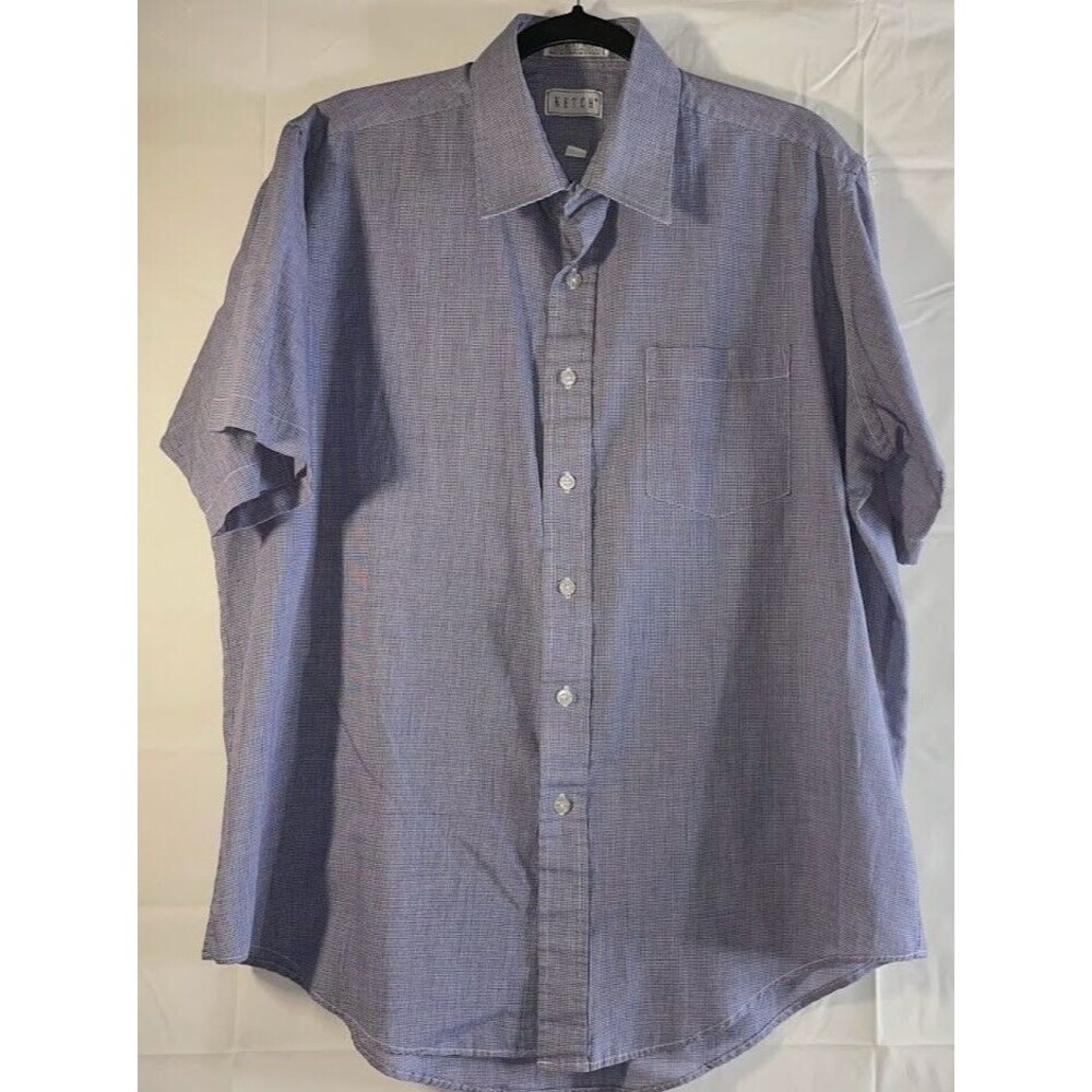 Ketch Shirt Mens 17 Button Down Short Sleeve Vintage Single Needle Stich Casual